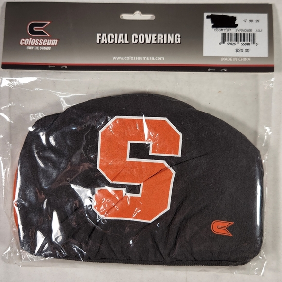 NWT Unisex Syracuse Orange Colosseum 2 Pack Face Covering - Picture 2 of 6